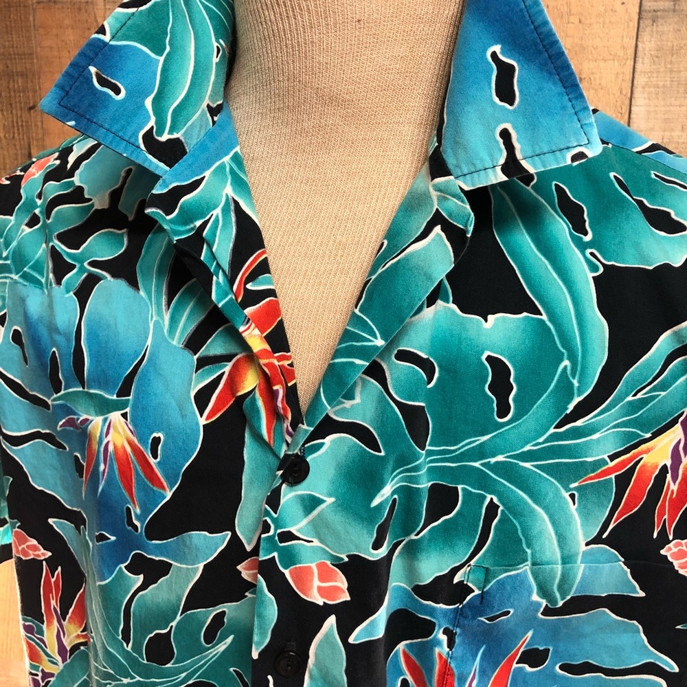 Hawaiian Camp Shirt Floral Aloha Hibiscus Cruise
